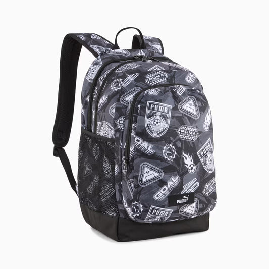 Mochila Puma Academy con Estampado Integral - Negro